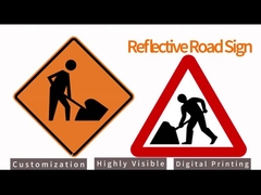 علامة تحذير قانونية عاكسة معدنية