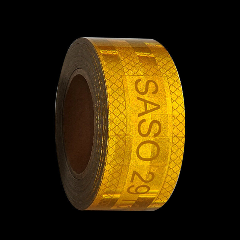 السوق العربية السعودية الحيوانات الأليفة المعدنية 50mm واضحة Hi Vis صفراء Saso 2913 شريط عاكس للسيارات الشاحنات السلامة