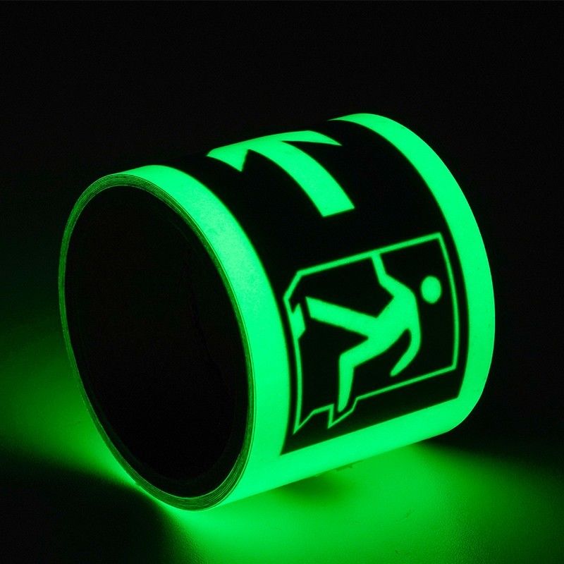 ملصق الفينيل المضيء المخصص لـ PVC PET Acrylic Glow In The Dark Tape للوحات الآمنة