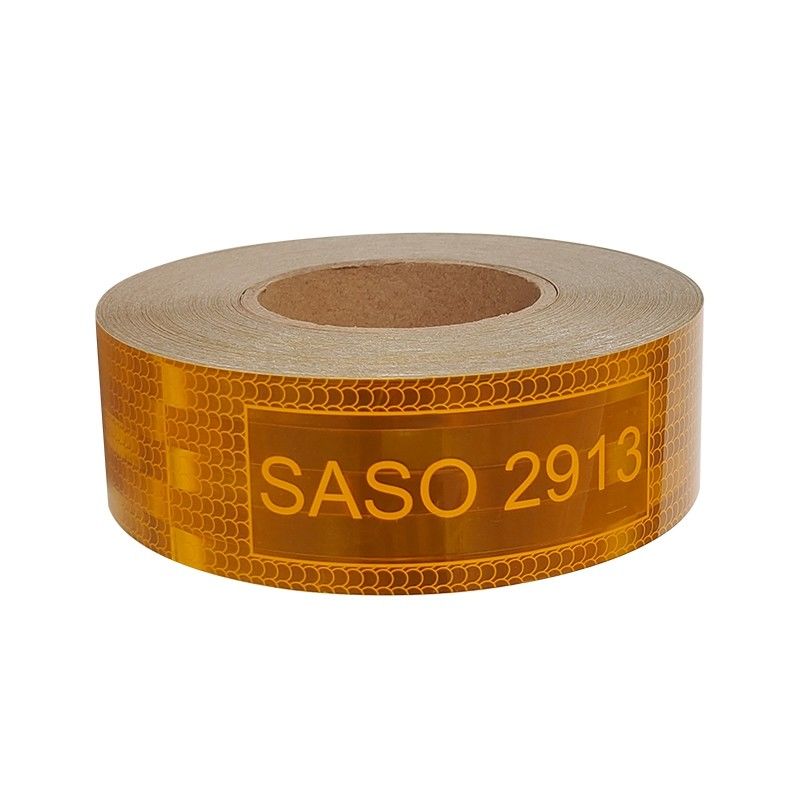 LU Saso 2913 ملصق مضاعف ملصق تحذير السلامة الشريط الضوئي 5cmx25m 7.5 cm 10 cm الصفراء المعدنية الشريط العاكس تحذير السلامة الشريط للشاحنة