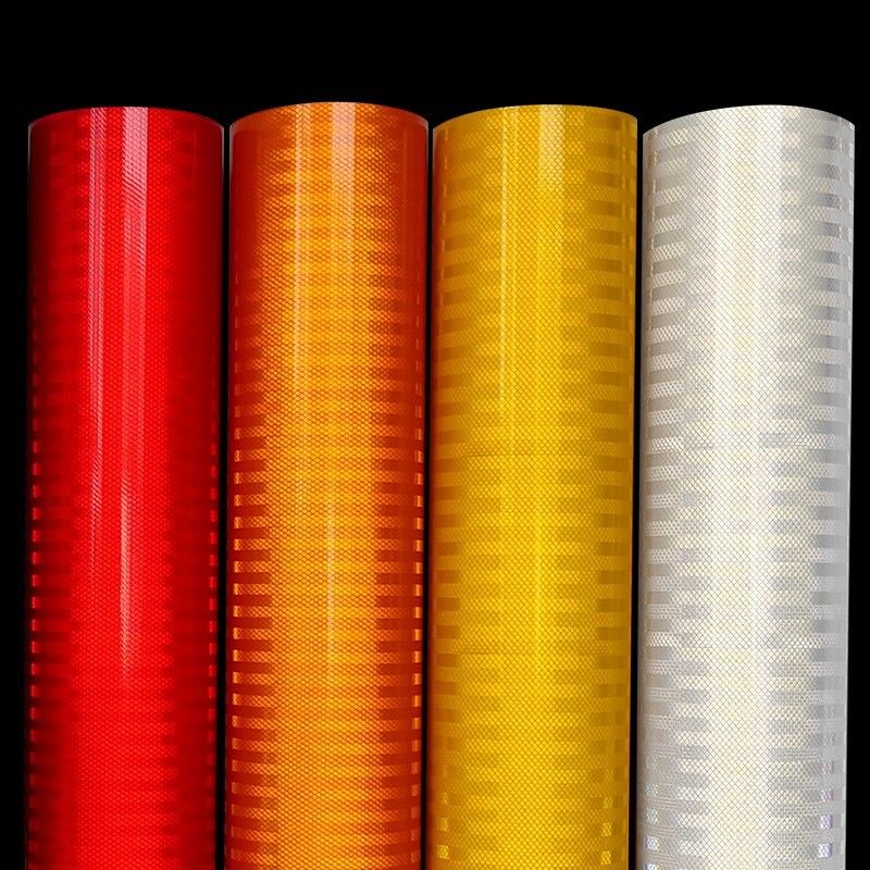 HP Roland Printing Micro Prismatic HIP EGP الدرجة الهندسية الاكريليك الصفراء علامة المرور ورقة عاكسة لعلامات المرور