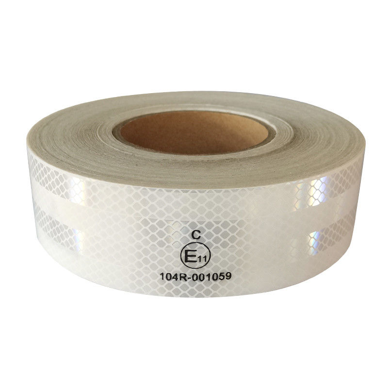 شريط عاكس ذو كثافة عالية ملصق بنفسه معتمد ECE 104R 2in * 150ft الأحمر / الأصفر / الأبيض