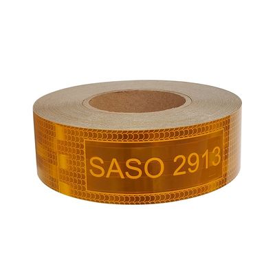 سعر جيد LU Saso 2913 ملصق مضاعف ملصق تحذير السلامة الشريط الضوئي 5cmx25m 7.5 cm 10 cm الصفراء المعدنية الشريط العاكس تحذير السلامة الشريط للشاحنة الانترنت