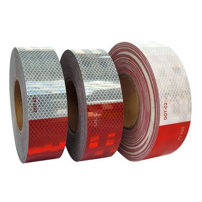 سعر جيد أشرطة لاصقة عاكسة للضوء من الألومنيوم باللونين الأبيض والأحمر DOT C2 COT-C2 مقاومة للماء الانترنت
