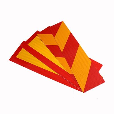 سعر جيد الصفراء والأحمر مرسومة الألومنيوم عاكس عاكس شفرون ملصق للشاحنة الثقيلة الانترنت