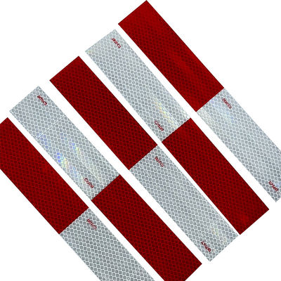 سعر جيد DOT-C2 Reflective Safety Tape Waterproof Red & White Self Adhesive Conspicuity Tape الانترنت