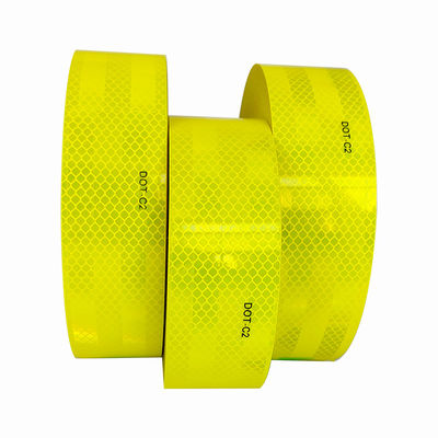 سعر جيد Fluorescent Yellow-Green DOT C2 Retro Reflective Marking Tape for Trucks الانترنت