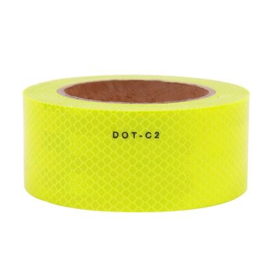 سعر جيد High Intensity Fluorescent Yellow Green PMMA Micro Prismatic DOT C2 Reflective Tape الانترنت