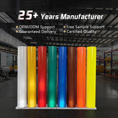 سعر جيد ASTM D4956 ورقة عاكسة HIP من النوع الرابع مع 10 سنوات من المدى الطويل في الهواء الطلق وأداء عاكس زاوية واسعة لعلامات المرور الانترنت